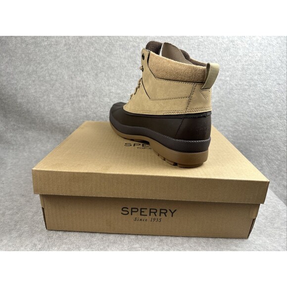 NEW Sperry Coldbay Waterproof Chukka Top Sided Boots, Tan Leather, Men\'s 10 M main image 4